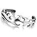 INBLUE Men's Stainless Steel Bracelet Bangle Cuff Silver Tone Hollow Openwork Tribal