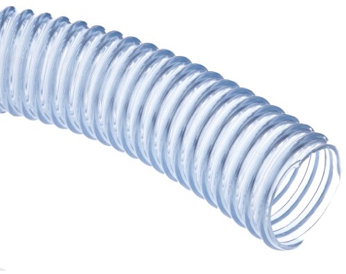Unisource 1750 PVC Food Grade Dry Material Handling Hose, 40 psi Maximum Pressure, 100' Length, 3" ID