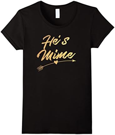 Womens He's Mine: His and Hers Shirts for Couples Medium Black