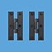 Renovator's Supply Cabinet Hinge Black Iron H Flush 3 Inch Set of 2
