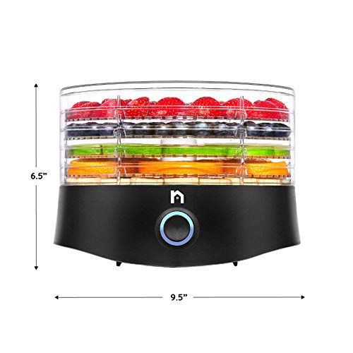image for New House Kitchen 5 Round Dehydrator BPA-Free Stackable Transparent Tr