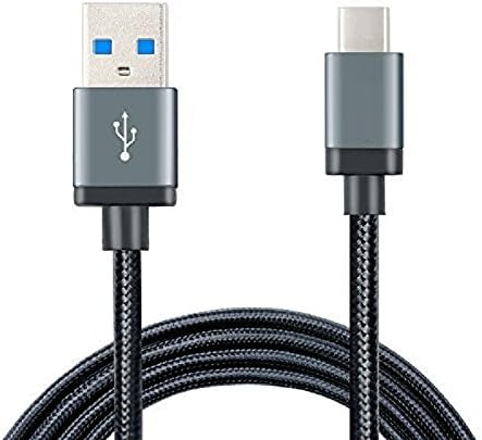 Nylon Braided USB Type C (USB-C) to USB 3.0 Type A Charging and Sync Cable for for Google PIxel XL, Moto Z, Samsung Galaxy A5, A7 (2017), LG V20, G5, HTC 10, ASUS ZenFone 3 and Type-C Phone (1M-Grey)