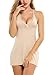 Avidlove Sleepwear Womens Chemise Sexy Nightie Full Slip Lace Babydoll Dress, Apricot, Small