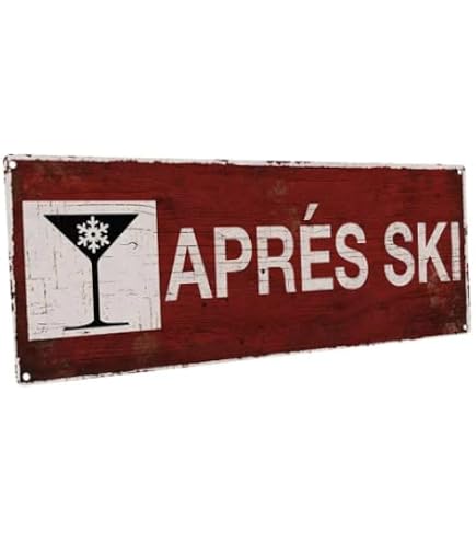Ski Rentals Metal Tin Sign - 16x4 Inch Wall Decor For Man Cave, Garage, Bar