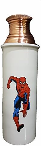SARVSIDDHI Digital Printed Pure Copper Water Bottle For Kids - Spider Man