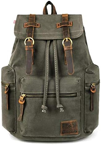 old canvas backpack