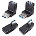 USB 3.0 Adapter Couplers 90 Degree Male to Female,USB Connector Extender Plug Coupler Extender 4PCS (Including Left,Right and Up,Down Angle Adapter)