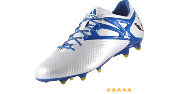 Amazon.com | adidas Jr Messi 15.1 FG/AG Soccer Cleats  (FtwWht/PriBlu/CBlack, 4.5K) | Soccer