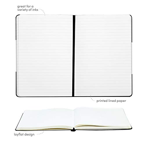 PAPERAGE Lined Journal Notebooks, 10 Pack, (Black), 160 Pages, Medium 5