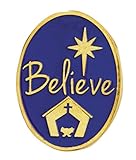 Believe Christmas Gold Plated Lapel Pin