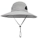 LETHMIK Outdoor Waterproof Fishing Hat,Summer UV Protection Breathable Boonie Hat Hunting Safari Sun Hat Light Grey