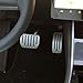RangerRider Non-Slip Aluminium Alloy Accelerator and Brake Pedal Covers Pads for Model S and Model X, No Drilling, Set of 2
