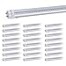 T8 LED Replacement, HouLight 25-Pack, 18W 4-Foot T8 LED Light Tube, 6000K, Daylight, Transparent Cover, Super Bright White, Double End Power