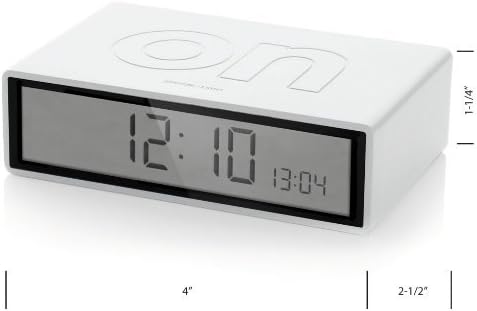 Flip On/Off Alarm Clock White by Lexon Watches