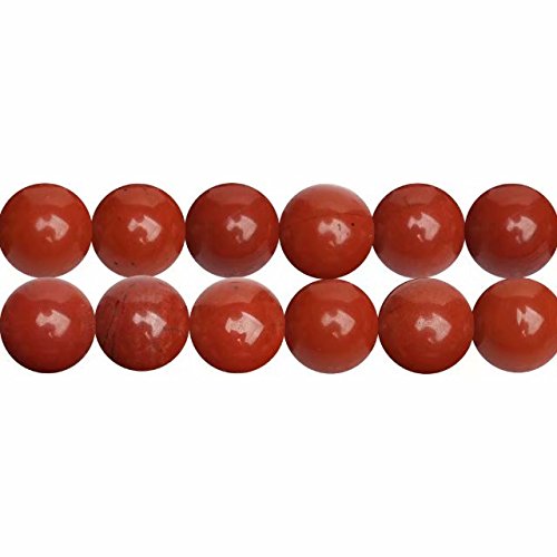 Natural Red Jasper Gem Stone Round 6mm Beads for Handmade Jewellery and Home Decoration Beading One Strand 15 Inch APX 60 Pcs