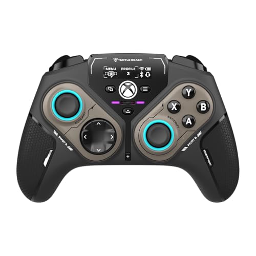 【Amazon.co.jp限定】TURTLE BEACH ワイヤレスコントローラー FPS/格ゲー対応 Stealth Pivot Xbox公認 2.4GHz無線ドングル/Bluetooth接続 PC/Xbox/Android対応 6ボタン ゲームパッド 回転モジュール搭載 ディスプレイダッシュボード ホールエフェクト 再マッピングボタン 長時間バッテリー搭載
