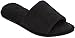 Dearfoams Womens Velour Open-Toe Scuff Slippers DF60103 (Medium, Black)