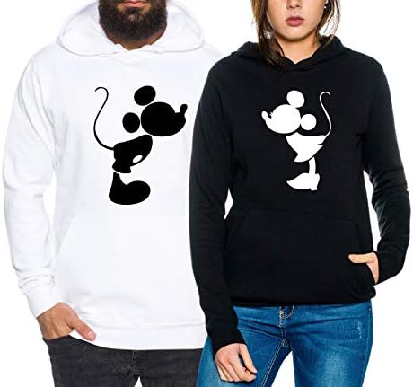 Kiss Mouse King Queen Partnerlook Couple T-Shirt Set Sweet for Couples as Gifts