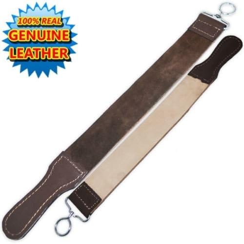 FClearup Professional Barber Leather Strop Straight Razor Sharpening Shave Shaving Strop