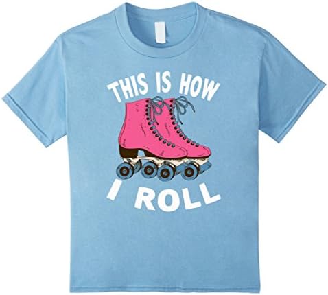 Kids Rollerskate Tshirt For Girls 12 Baby Blue