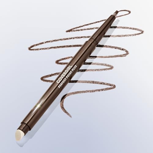 COVERGIRL Perfect Point Plus Eyeliner Pencil, Espresso, Long-Lasting, Versatile Brown Eyeliner, Soft Smudging Tip, No Sharpening Needed, Pack of 1