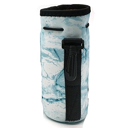 Orchidtent Protable Neoprene Insulated Water Drink Bottle Cooler Carrier Cover Sleeve Tote Bag Pouch Holder Strap for Kid Children Women MEN Biker Travel Cycling Climbing Sports (BLUE)