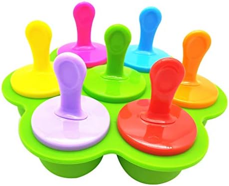 7 Hole Silicone Popsicle Mold DIY Colorful Ice Grid Molds Ice Cream Molds Trays Reusable