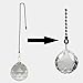 8 Pcs Crystal Prisms Charm Pendant Ceiling Fan Pull Chain Extender with Ball Chain Connector by MOMOONNON