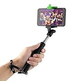 [One-piece Solution] Selfie Stick, Amzdeal Ultra Compact Foldable U-shape Self-portrait Extendable Monopod with Built-in Bluetooth and 270 Degree Adjustable Phone Holder for iPhone, Android