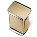 simplehuman 45 Liter / 12 Gallon Trash can, Brass Stainless Steel