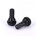 Ansblue Snap-in Short Black Rubber Stem TR412 Tubeless 0.453 inch 11.5 mm Flange Hole for Standard Vehicle Tires - 12pcs Black