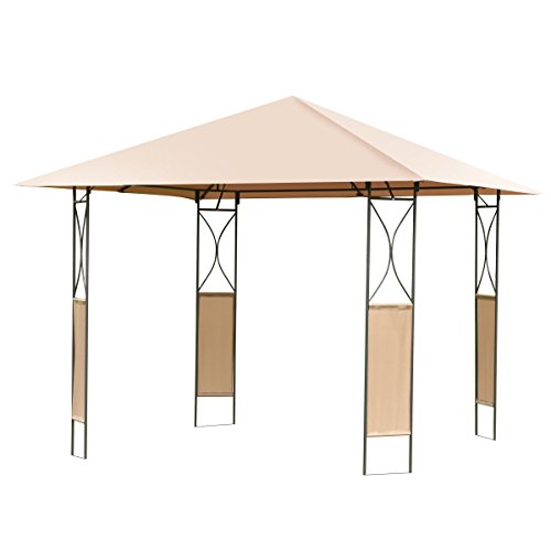 10'x10' Square Gazebo Canopy Tent Shelter Awning Garden Patio