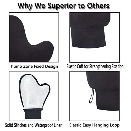 2 in 1 Self Tanning Mitt KIt-Self Tanning Glove-with Anti-Slip Elastic Wrist and Thumb,Tanning Back Applicator - Back Applicator Mitt Pad for Self Tanner,Ultra Soft and Streak Free(2 PACK) - Thumbnail 3