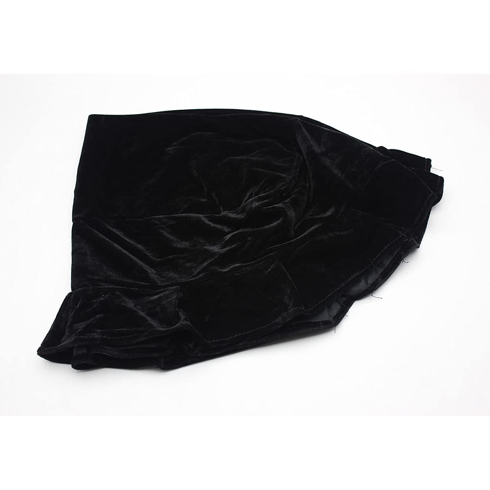 Bnineteenteam Anti Dust Pleuche Stool Cover Stool Seat Covers Piano Bench Pleated Slipcover Chair Protector for Piano (Black) Performance Accessory Musical Instrument Accessories