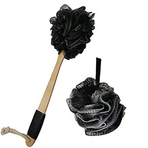 Loofah-Sponge-Bath-Body-Brush-Back-Scrubber-with-Long-Wooden-Handle-Handheld-Luffa-Pouf-on-a-Stick-for-Body-Perfect-for-Exfoliating-Detox-Cellulite-Blood-Circulation Loofah Sponge Bath Body Brush Back Scrubber with Long Wooden Handle, Handheld Luffa Pouf on a Stick for Body, Bath…