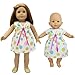 ZITA ELEMENT 5 Pcs Fashion Cute Dresses for 14 Inch to 16 Inch Baby Doll Clothes, American 18 Inch Girl Doll and Other 18 Inch Doll Clothes Outfits Xmas Gift