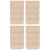 Closecret Women's Bra Extender Bra Band Breathing Room Multi-size All Beige (2 Hooks 3/4 Inch Spacing)