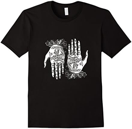 Mens Palmistry hand t shirt 3XL Black