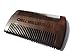 Sandalwood Beard Comb for Men by Chill Millennial - Great for Oils and Balms - Antistatic Fine & Coarse Teeth - Premium Handmade Black Sandalwood - Pocket Friendly - Comes with Protective Leather Case