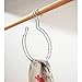 iDesign Classico Over the Rod, Closet Accessory Organizer for Scarves, Pashminas, Handbags - Loop, Chrome , 0.7