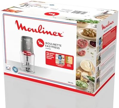 Easy Press, Tritatutto Elettrico con Potente Motore da 600W, 4 Lame Affilate in Acciaio Inox, Capacità di 500ml, Colore Hippo Iron, AT740H