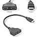 Auskic 1080P HDMI Male to Dual HDMI Female 1 to 2 Way Splitter Cable Adapter Converter for DVD Players / PS3 / HDTV/STB and Most LCD Projectors