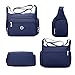 Fabuxry Crossbody Handbag for Women Organize Pack Shoulder Bag Messenger Purses (Navy)