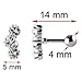 Charisma 18G 1 Pair Unisex Stainless Steel Cubic Zirconia Triple Stars Stud Earrings Cartilage Helix Earring
