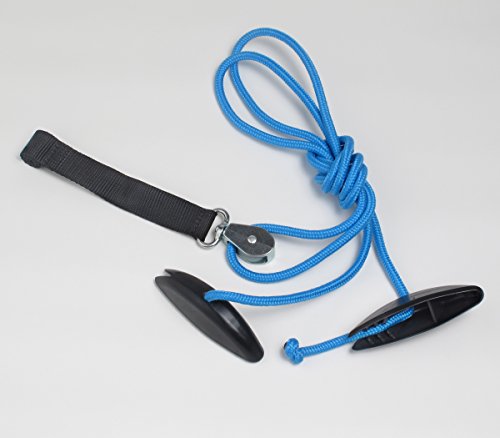 Economy Overhead Overdoor Shoulder Therapy Exercise Pulley System - Plastic Handles - Blue