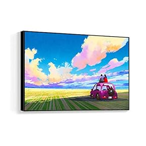 Framed Canvas Wall Art for Living Room, Bedroom Fantasy Idea Paintings Canvas Prints for Home Decoration Ready to Hanging - 16x24 inches