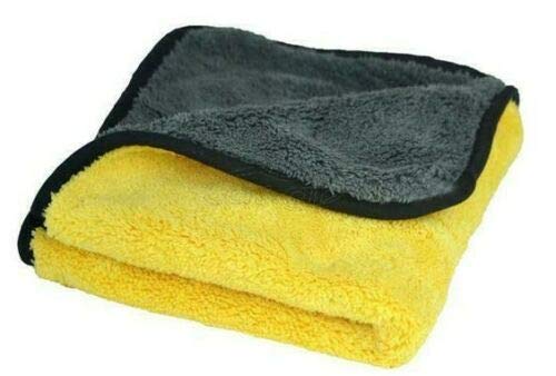 MP Essential Large Washing Interior & Exterior 2 in 1 Premium Luxury Plush Microfiber Car Drying Towel Cloth - YELLOW
