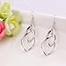 Tapp Collections™ Fashionable Sterling Silver Double Marquise Loops Design Earrings
