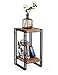 FIVEGIVEN Accent Side Table for Small Spaces End Table for Living Room/Bedroom, Modern Wood and Metal, Brown