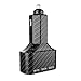 CORNMI Car Charger , Carbon Fiber Material 3 USB Port Car Charger with Quick Charge 2.0 Technology for Smartphones and Tablets (Carbon Fiber Material)